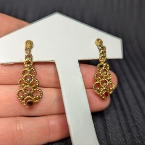 Filigree Gold Drop Earrings